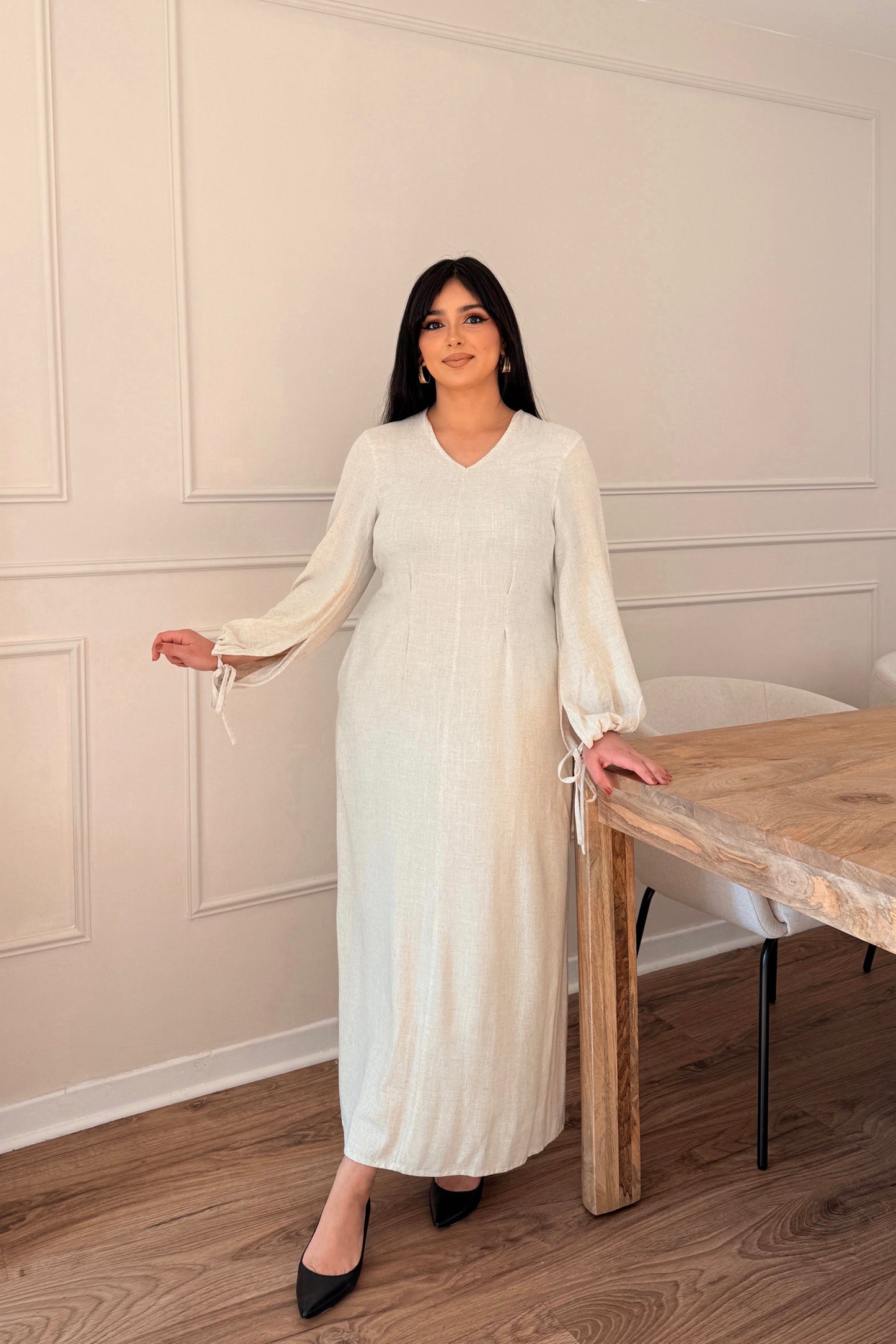 Olivia - Robe longue à liens