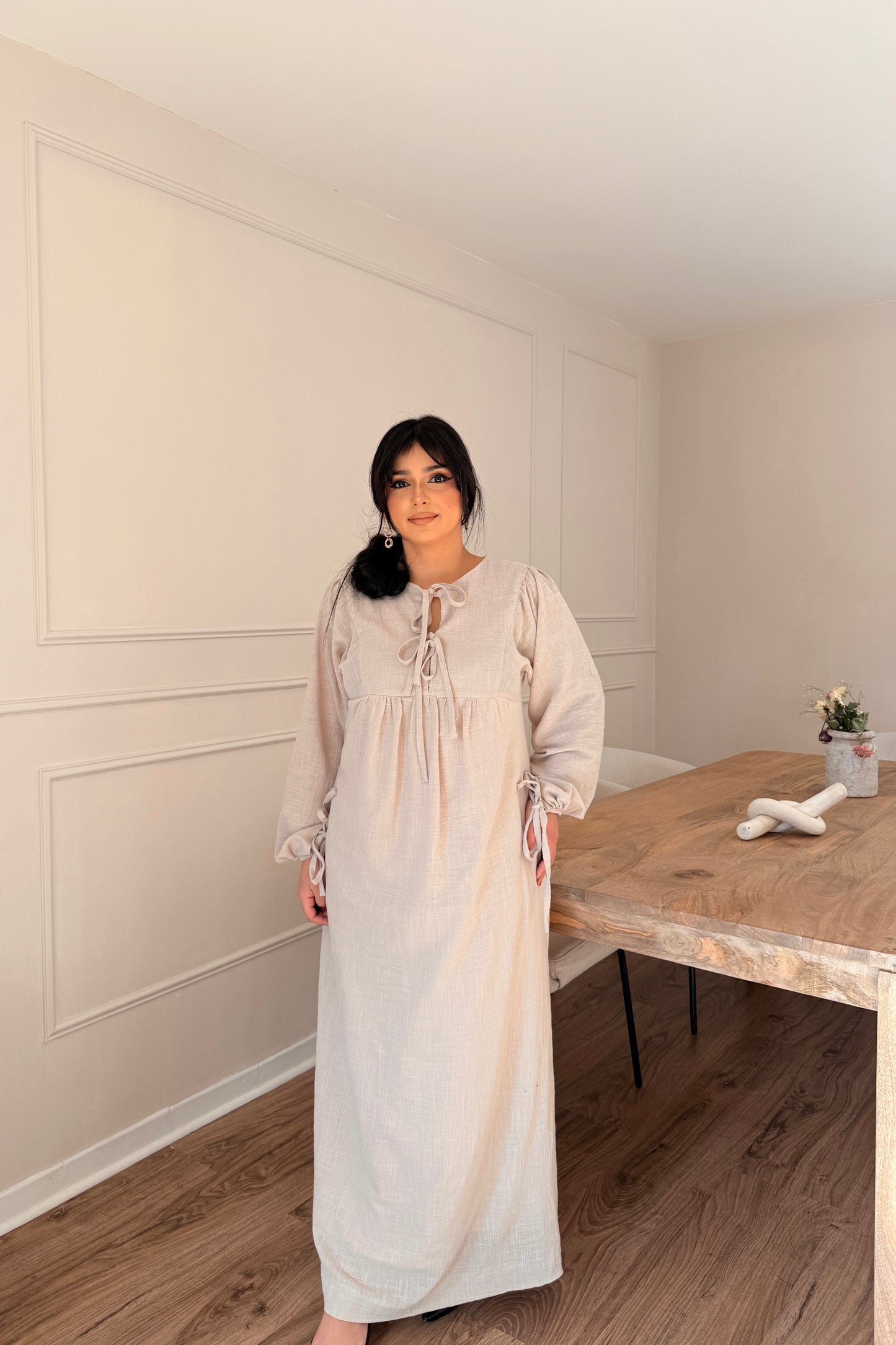 Claudia – Robe longue à noeuds