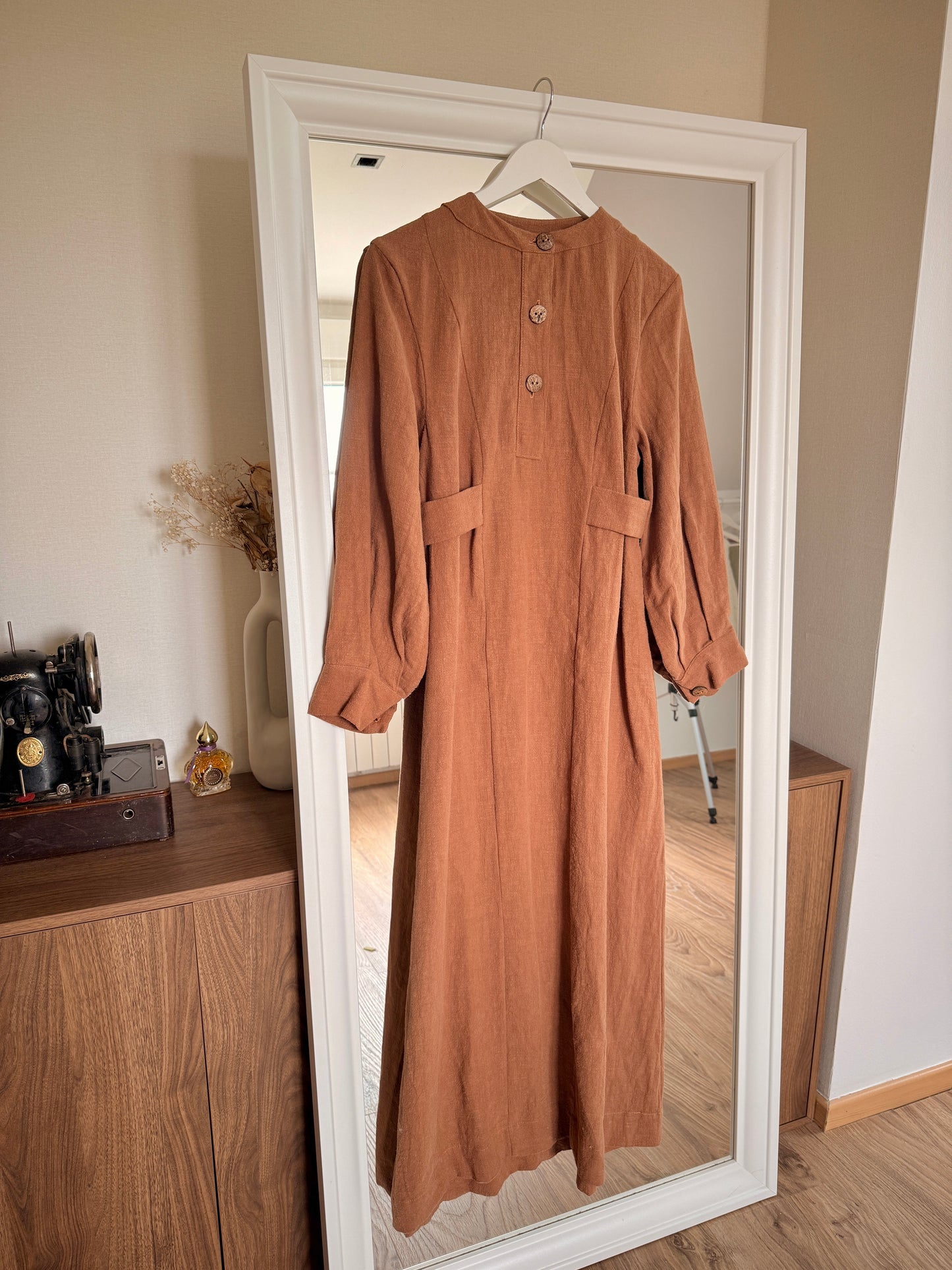 DINA - Robe longue en lin lavé