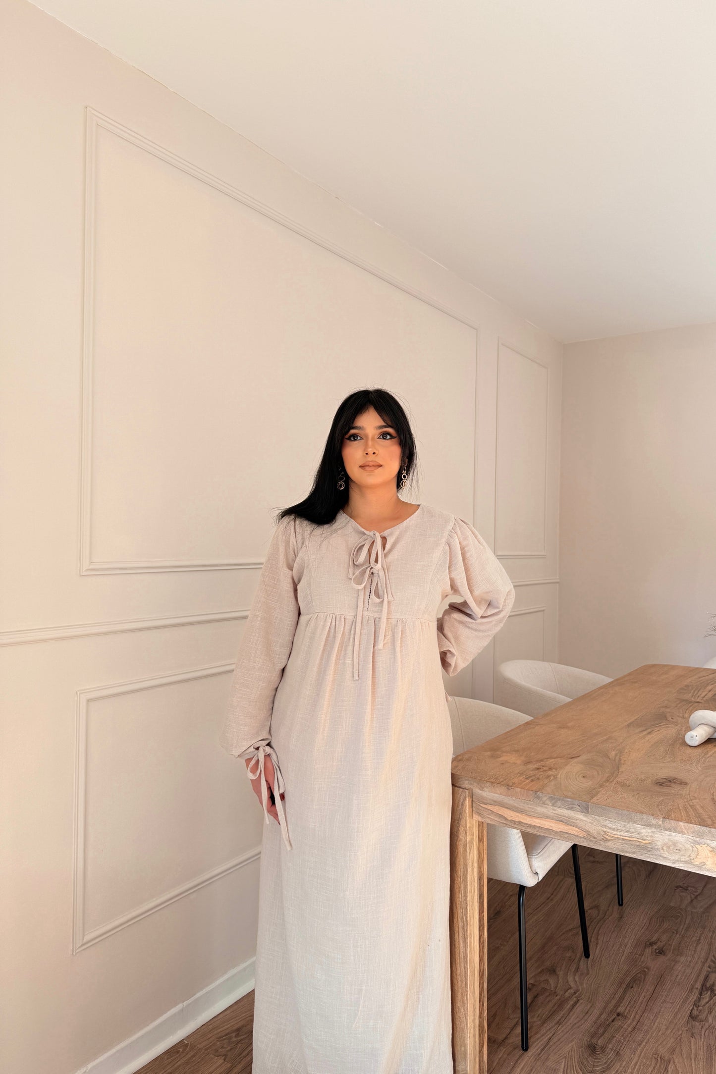 Claudia – Robe longue à noeuds