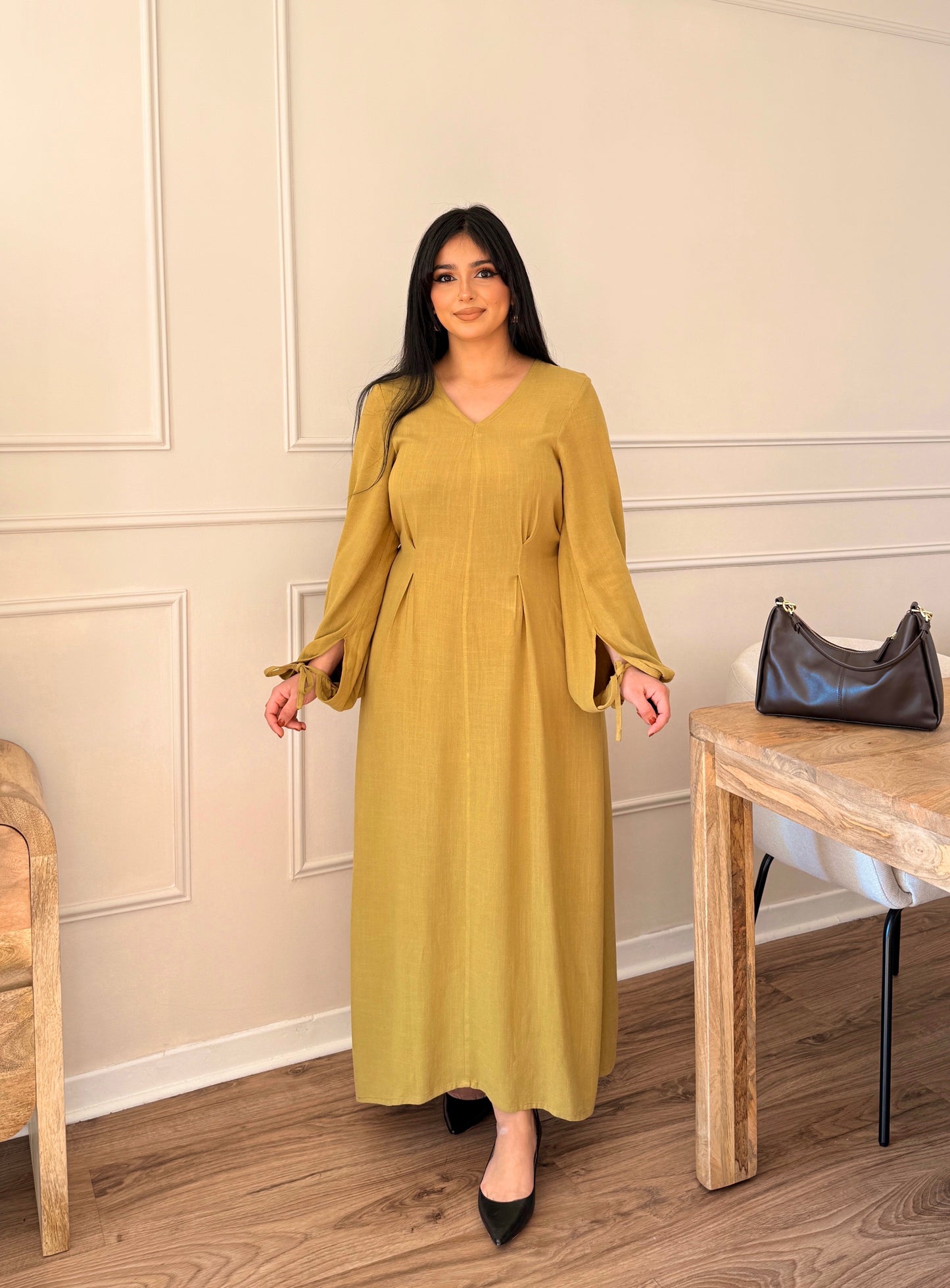 Olivia - Robe longue à liens
