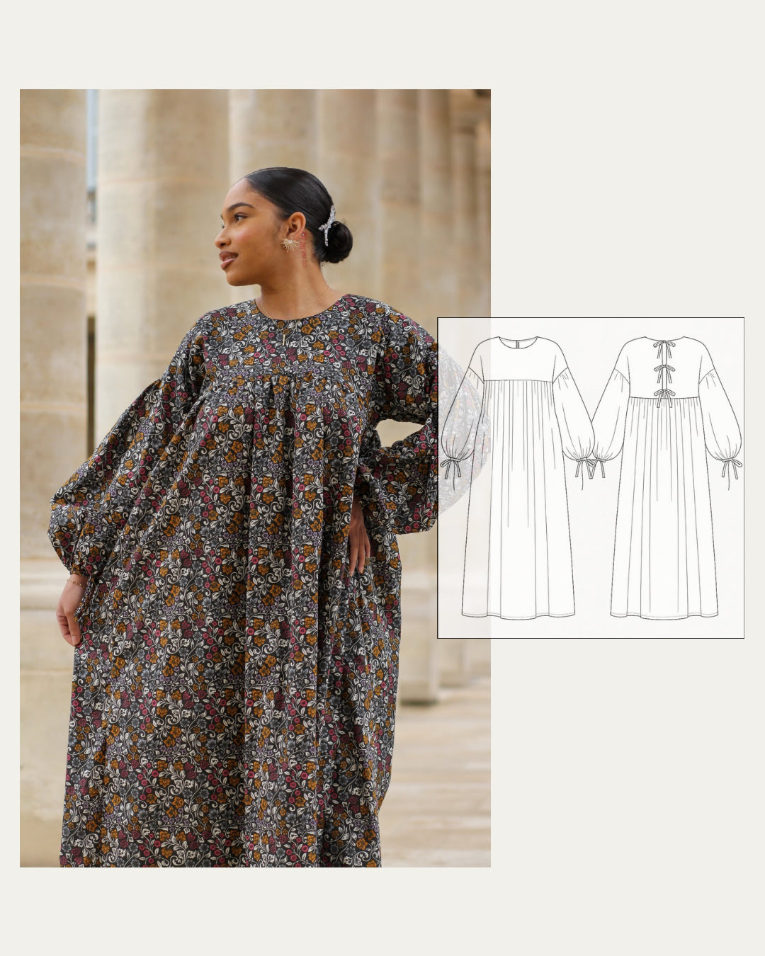 Patron robe IDA - Robe vintage modeste