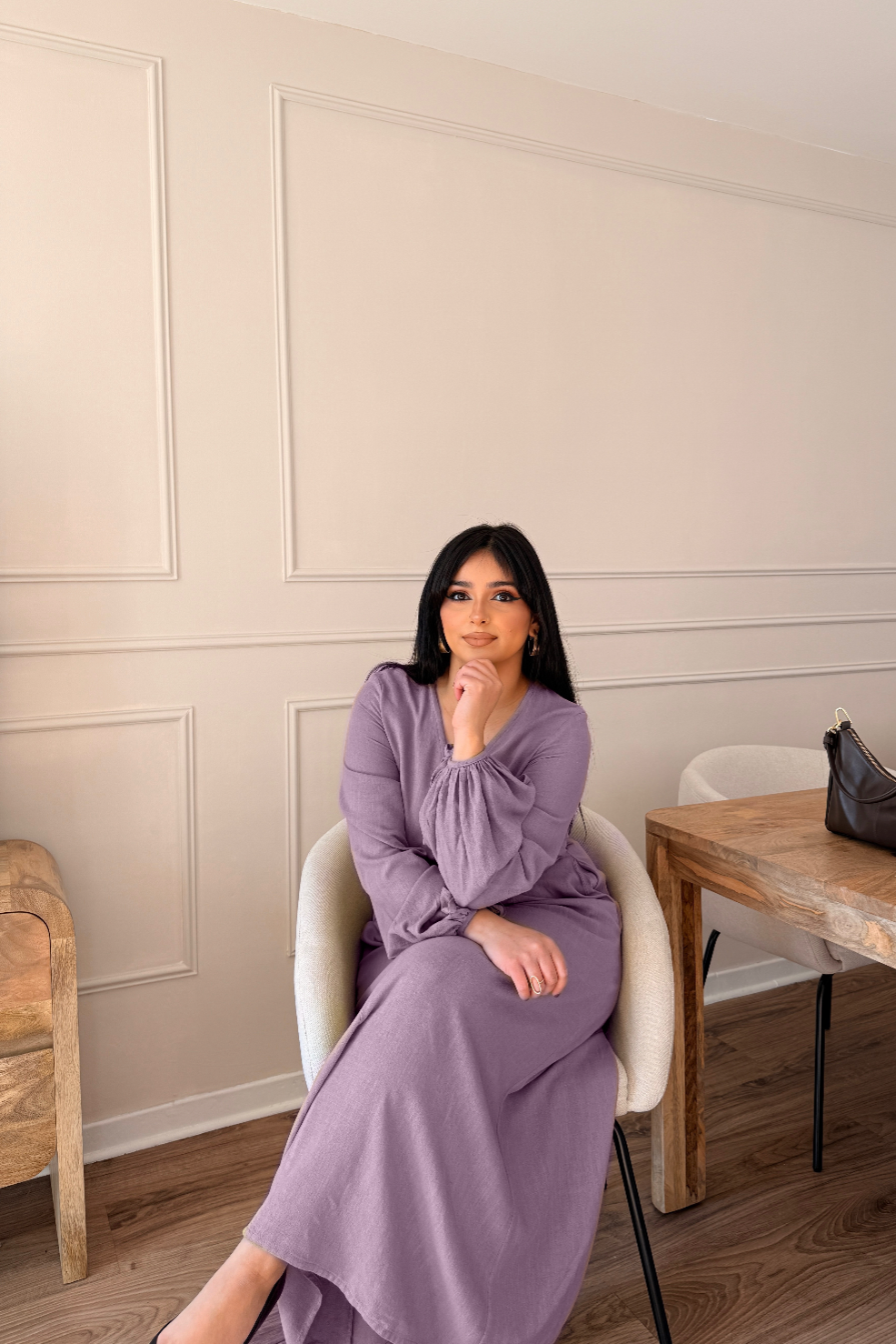 Olivia - Robe longue à liens