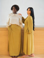 OLIVIA - Robe longue à liens de serrage