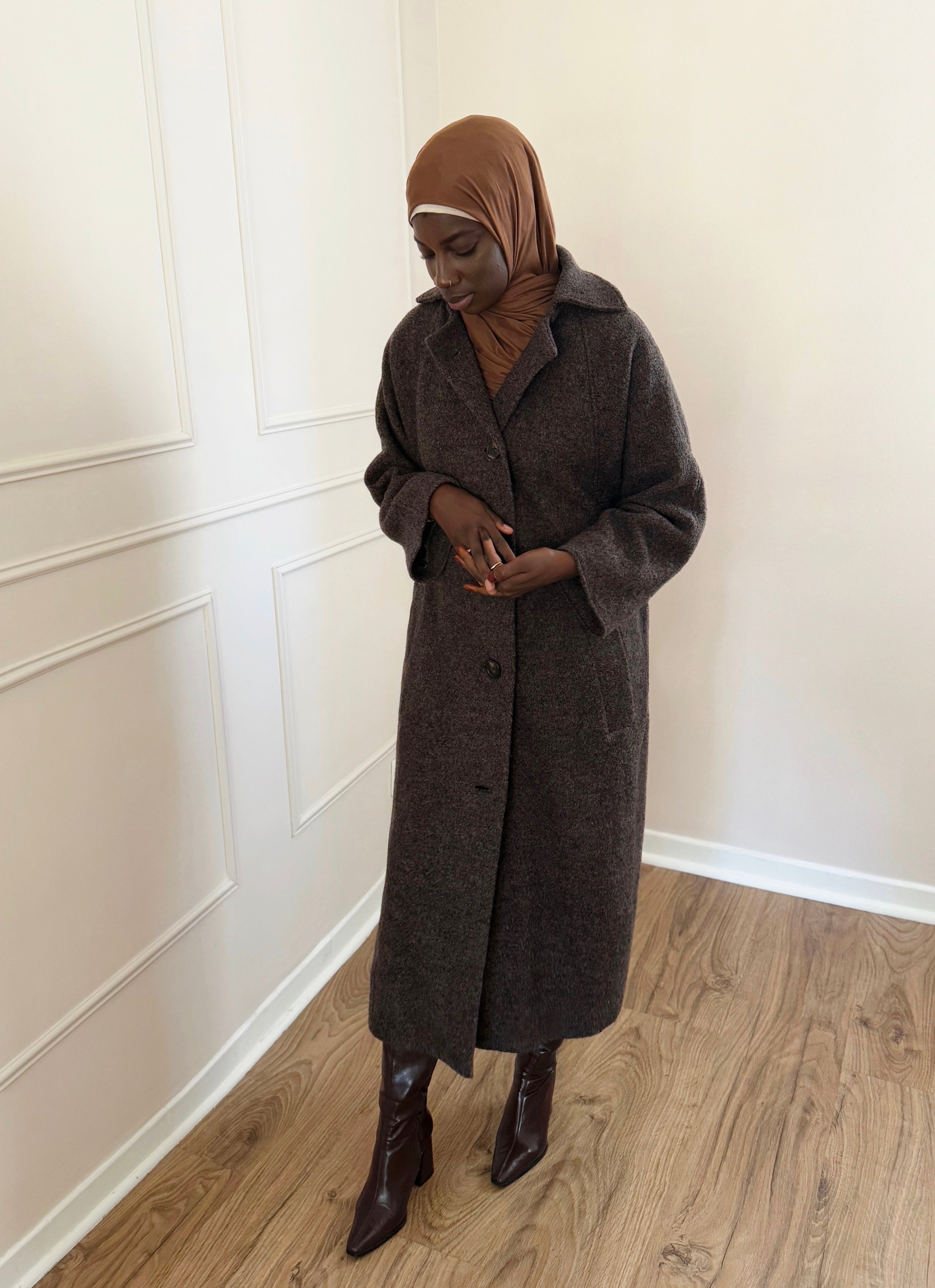 NINA - Manteau long en laine pure