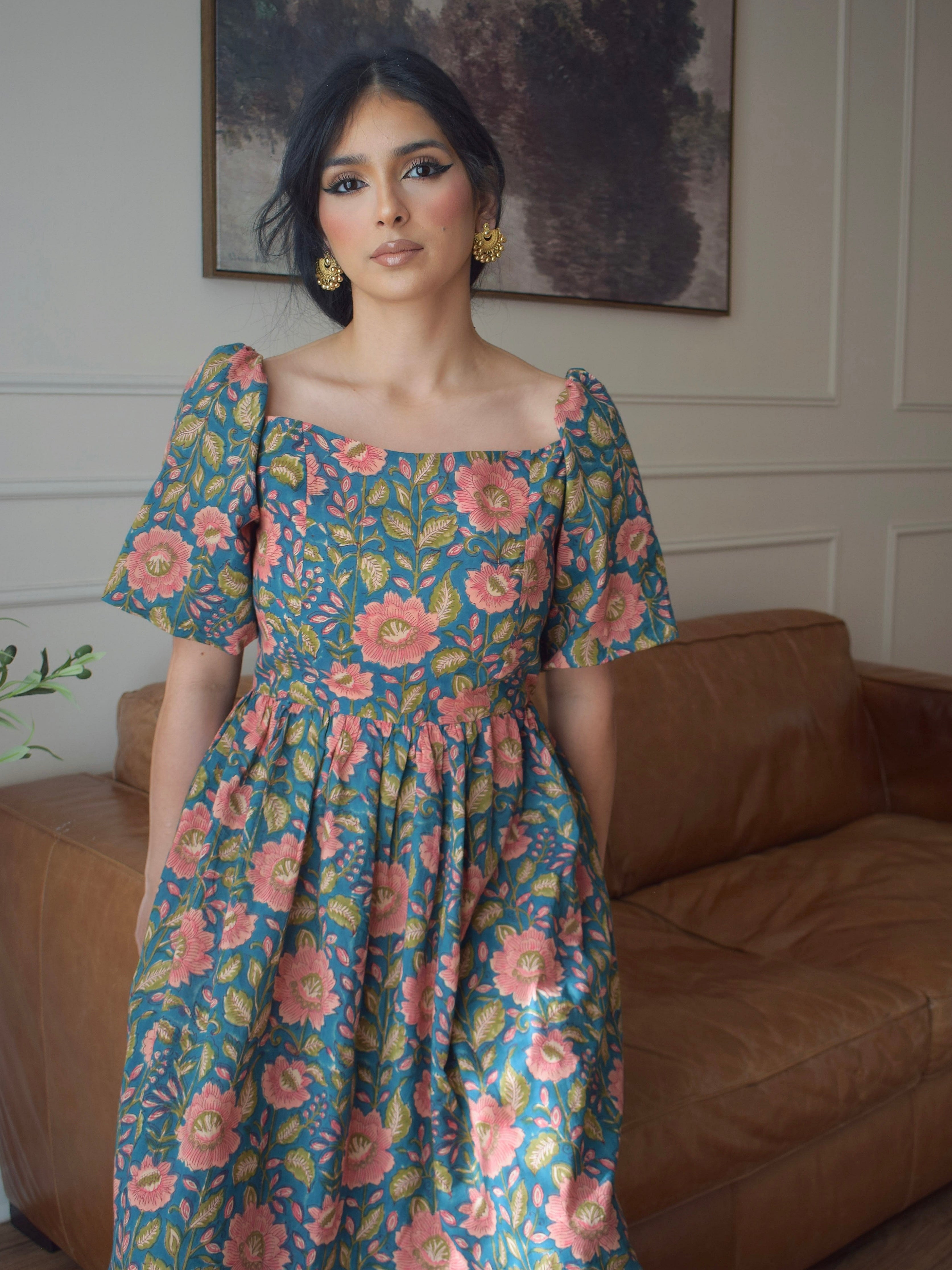ANAYA : Robe longue (Tea dress) aux motifs fleuris