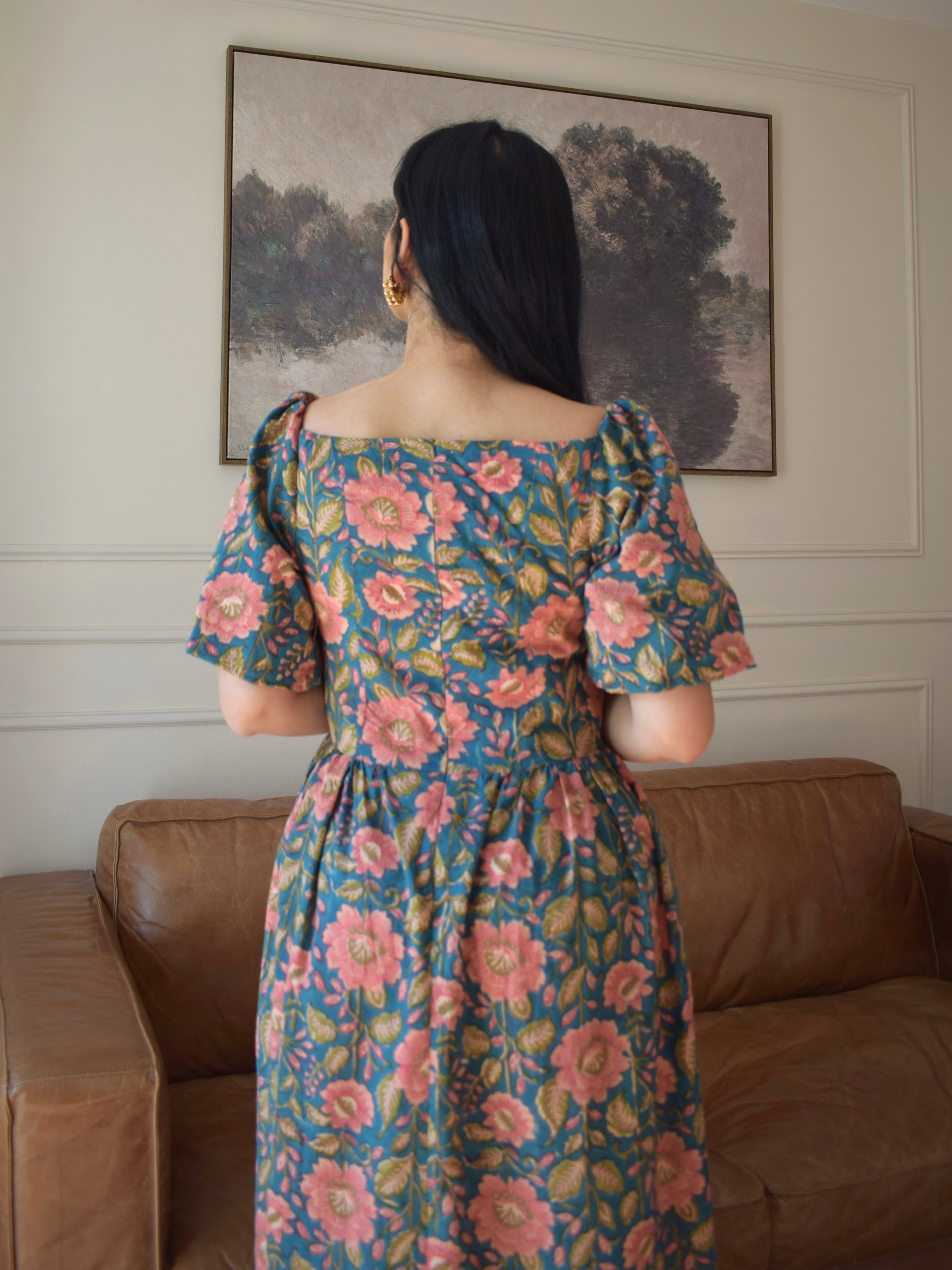 ANAYA : Robe longue (Tea dress) aux motifs fleuris