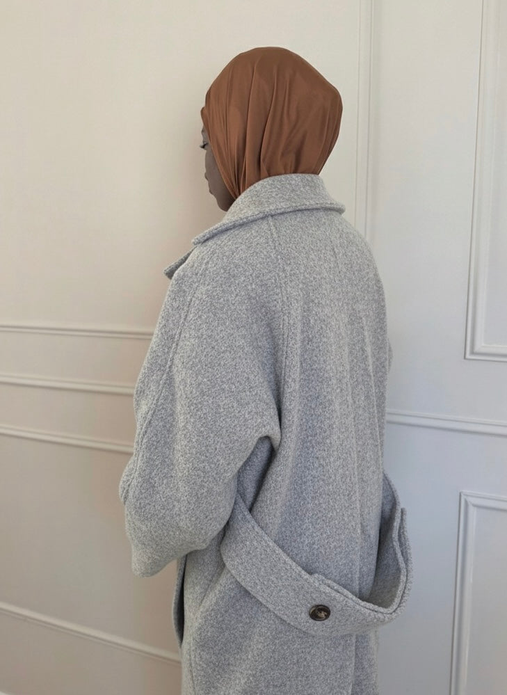 NINA - Manteau long en laine pure