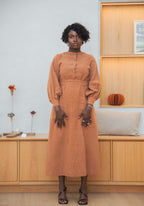 DINA - Robe longue en lin lavé