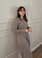 Nudea - Top à manches longues pointelle