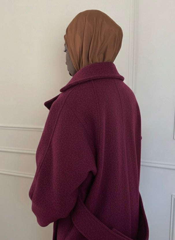 NINA - Manteau long en laine pure