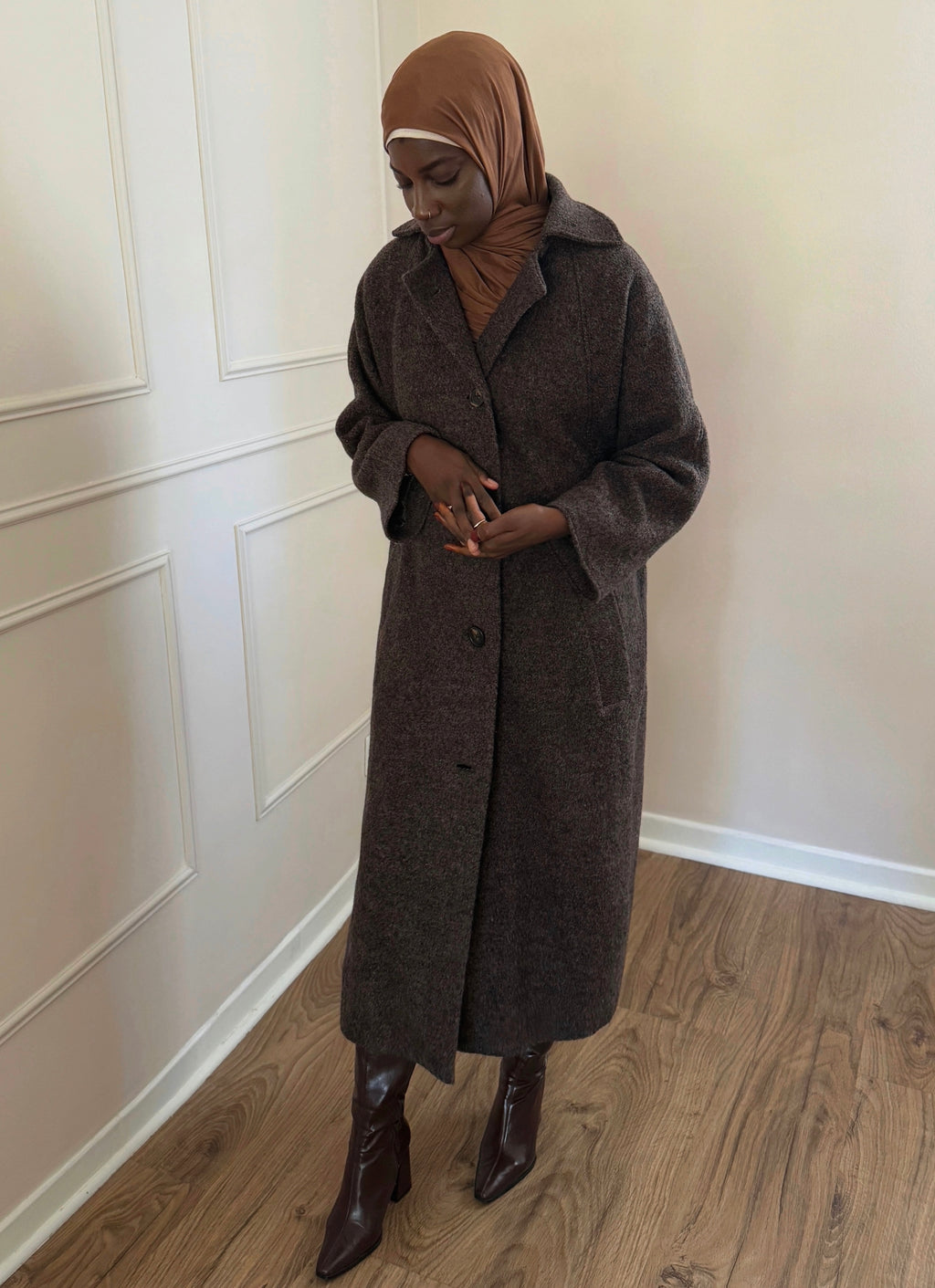 NINA - Manteau long en laine pure