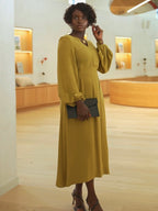 OLIVIA - Robe longue à liens de serrage