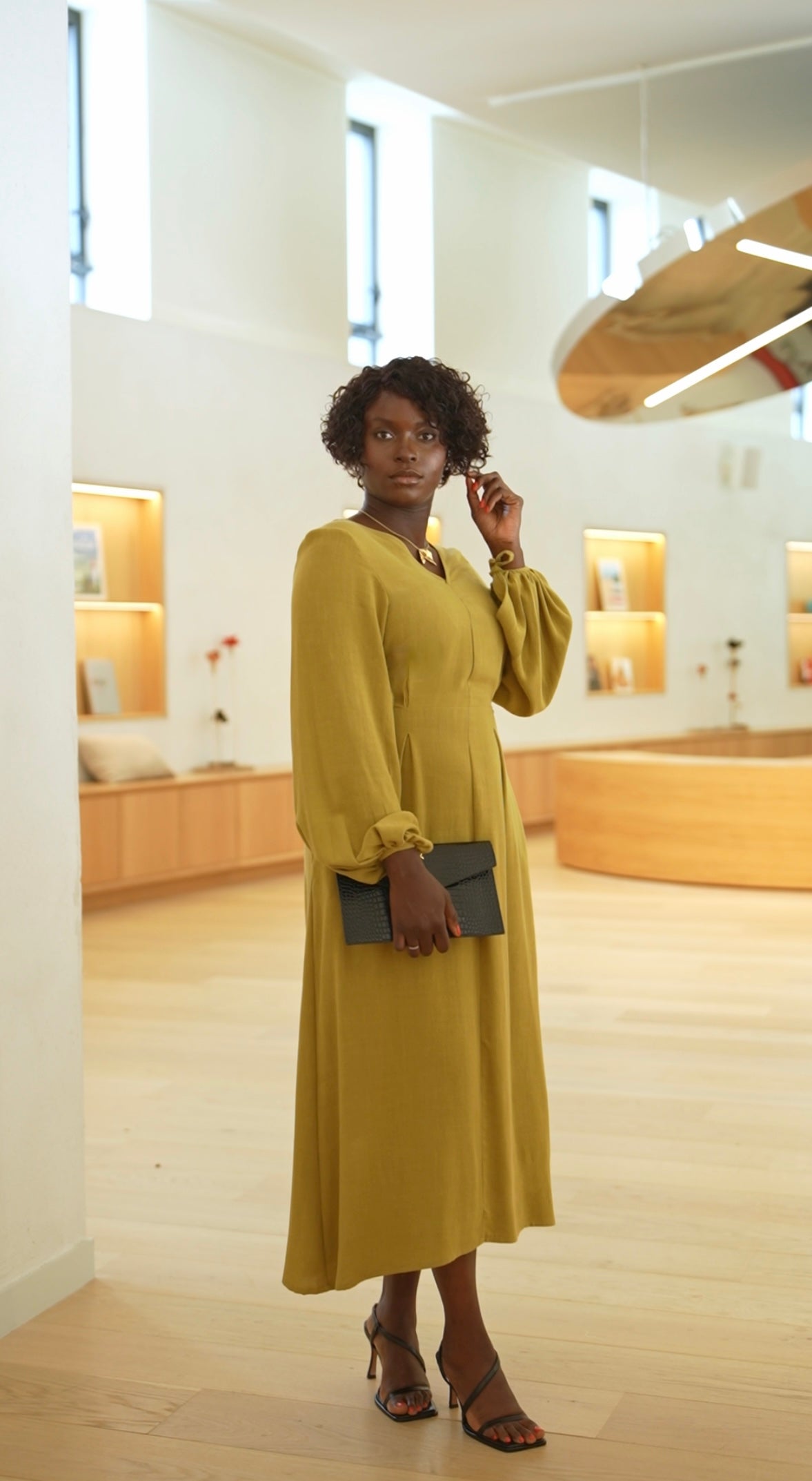 OLIVIA - Robe longue à liens de serrage