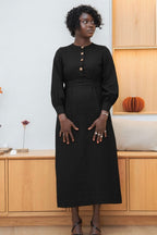 DINA - Robe longue en lin lavé