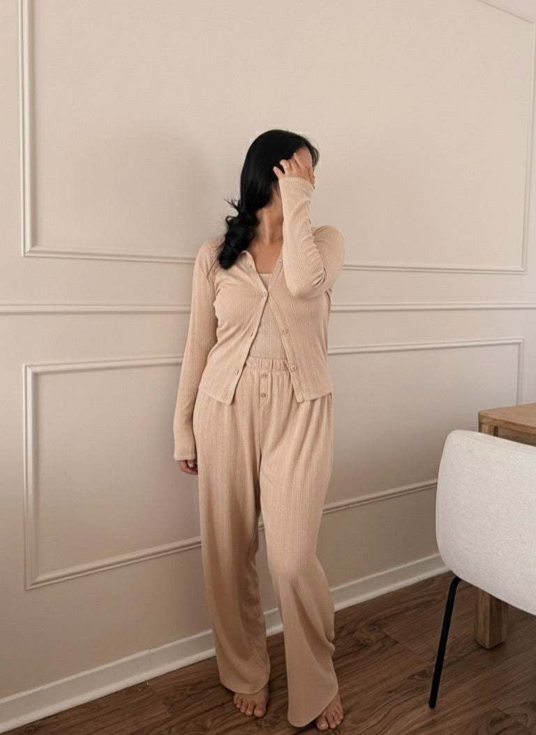 Nudea - Pantalon large pointelle