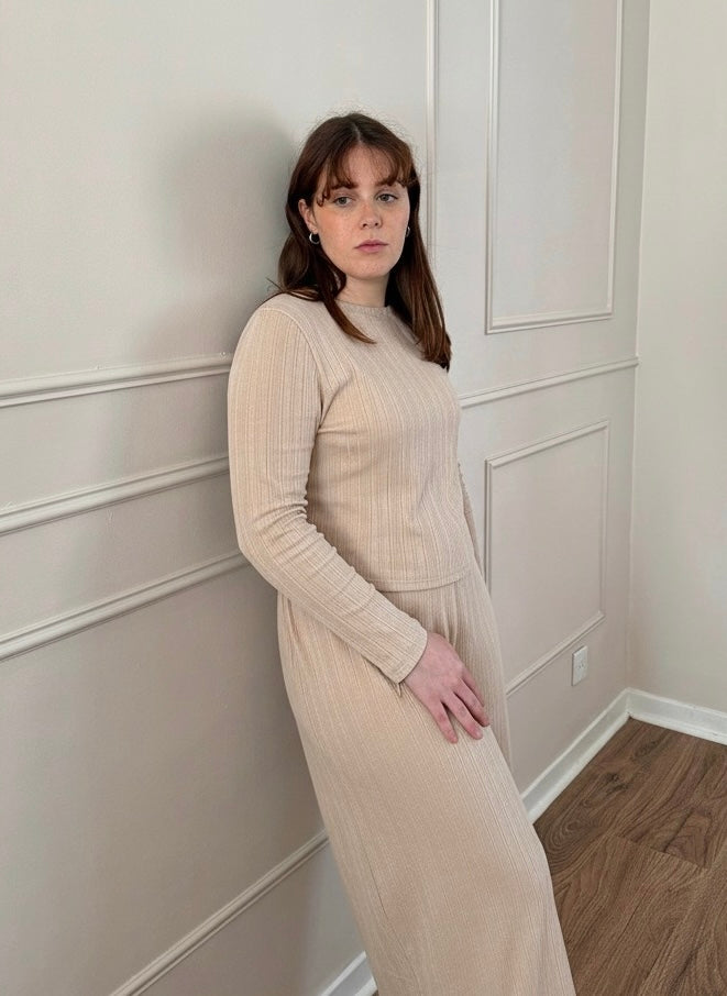 Nudea - Top à manches longues pointelle