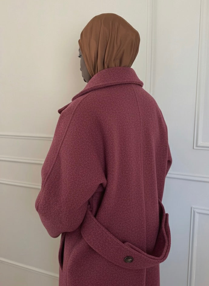 NINA - Manteau long en laine pure