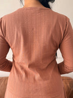 Nudea - Top à manches longues pointelle